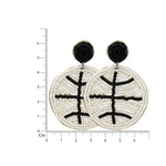 Load image into Gallery viewer, Handcrafted Beaded Basketball Earrings