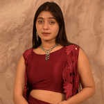 Load image into Gallery viewer, Emerald Green & Diamond Studded Jewellery Set