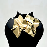 Load image into Gallery viewer, Gold-Tone Wavy Square Stud Earrings