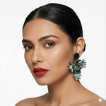 Load image into Gallery viewer, Beaded Avian Statement Earrings