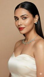 Load image into Gallery viewer, Royal Ruby &amp; Diamond-Style Teardrop Jewelry Set