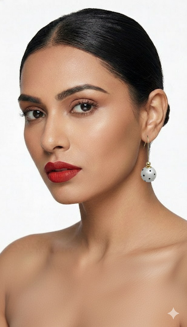 POLKA DOT HANGING EARRING