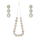Load image into Gallery viewer, Blingy White Polki Diamond Necklace Set
