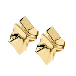 Load image into Gallery viewer, Gold-Tone Wavy Square Stud Earrings

