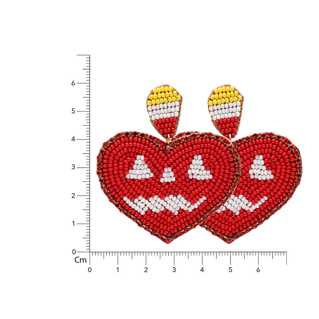 Spooky-Cute Handcrafted Halloween Heart Earrings