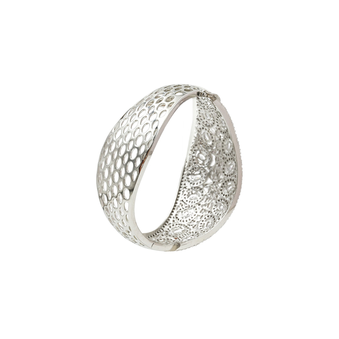 Oval-Shaped Diamond Studded Bracelet