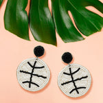 Load image into Gallery viewer, Handcrafted Beaded Basketball Earrings
