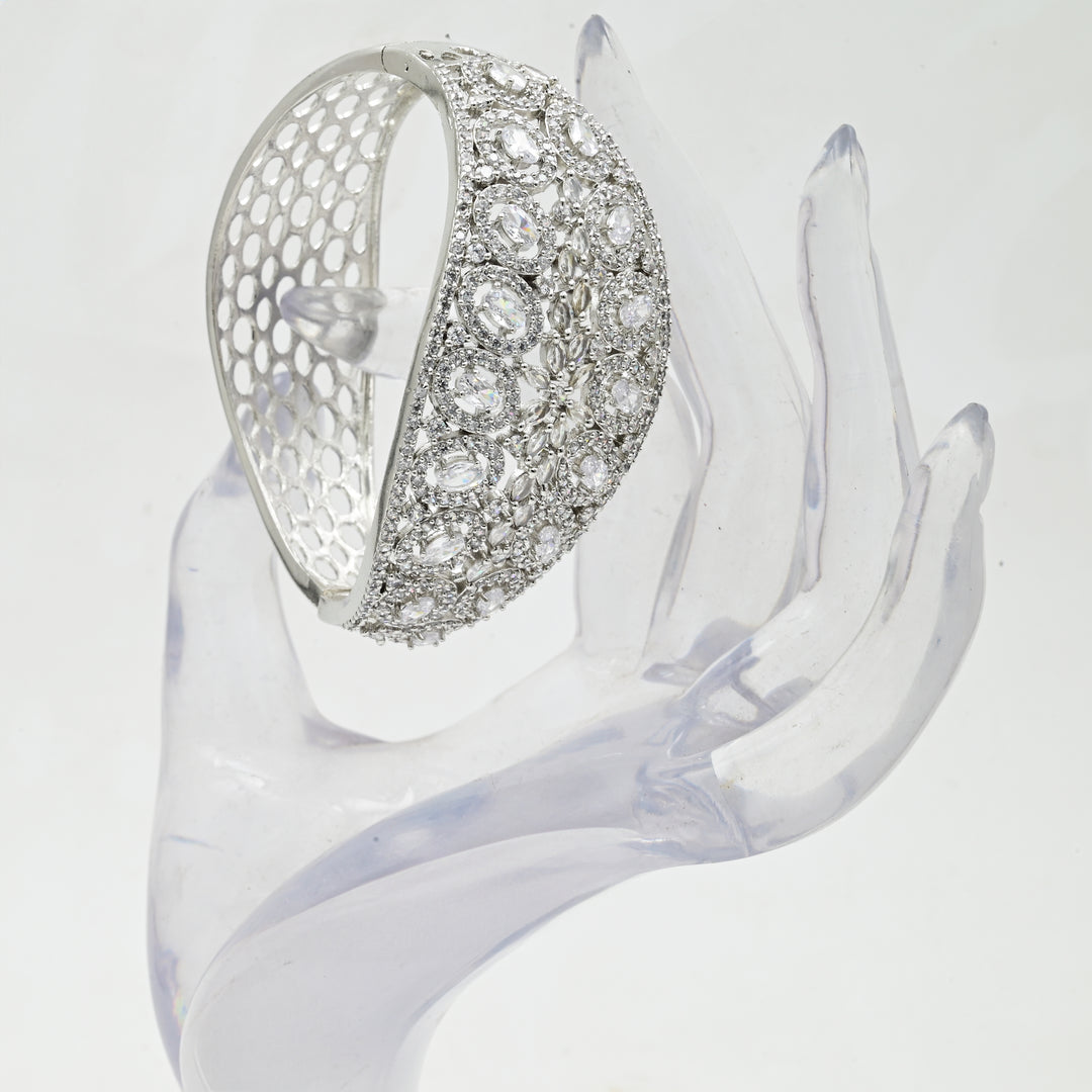 Oval-Shaped Diamond Studded Bracelet