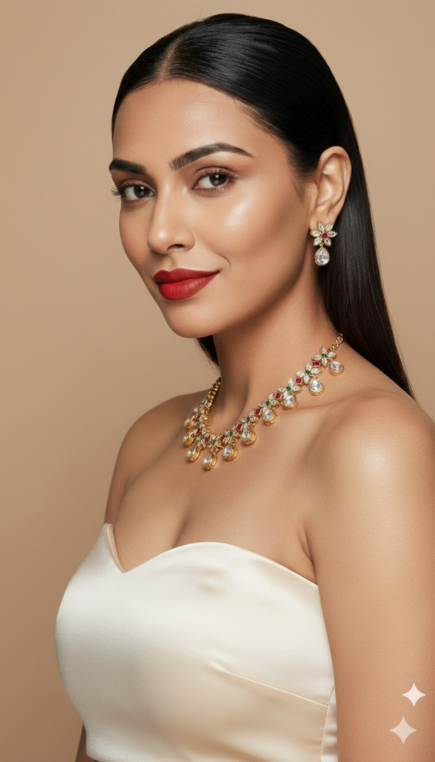 MULTI COLOR POLKI SET