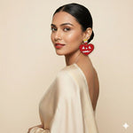 Load image into Gallery viewer, Spooky-Cute Handcrafted Halloween Heart Earrings