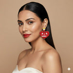 Load image into Gallery viewer, Spooky-Cute Handcrafted Halloween Heart Earrings